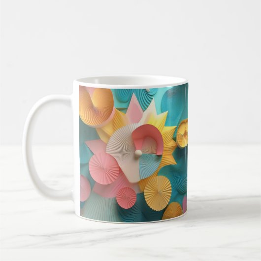 彼女のマグカップの抽象デザインのためのギフト コーヒーマグカップ (左)