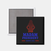 彼女のマダム大統領とともに投票Kamala Harris 2024 R マグネット (正面/裏面)