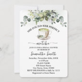 彼女のマッチァ ブライダルシャワー ユーカリにぴったりだった 招待状 (正面)