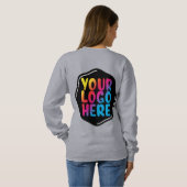 彼女のママ 新しいママ ここにあなたのロゴを追加 カスタマイズ スウェットシャツ (裏面フル)