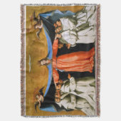 彼女のマントルヴァージンの下でメアリー聖霊ブランケット スローブランケット (正面縦)