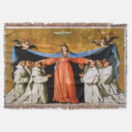 彼女のマントルヴァージンの下でメアリー聖霊ブランケット スローブランケット