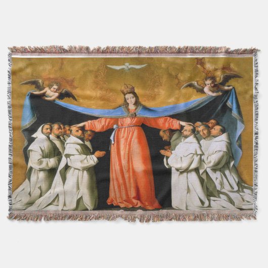 彼女のマントルヴァージンの下でメアリー聖霊ブランケット スローブランケット (正面)