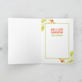 彼女のマーガリタおもしろいマンガの熱帯誕生日のために カード (内部)