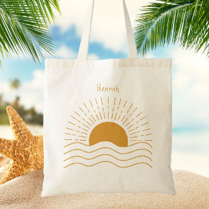 彼女のミニマモダンリストSummer Boho Sunのために トートバッグ