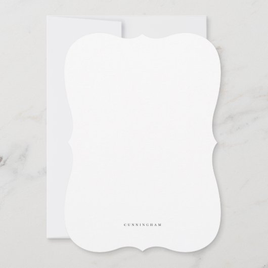 彼女のミニマルなモダン金ゴールドクロスのための洗礼 招待状 (裏面)