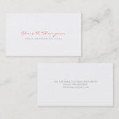 彼女のミニマルプロフェッショナルピンクモダン本 名刺 (正面/裏面)