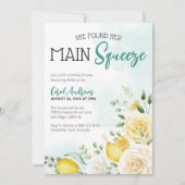 彼女のメインのスキズフローラレモンブライダルシャワーを見つけた 招待状 (正面)