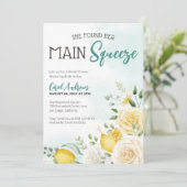 彼女のメインのスキズフローラレモンブライダルシャワーを見つけた 招待状 (スタンド正面)