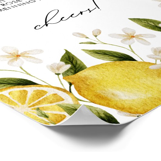 彼女のメインスクイズミモザバーブライダルシャワー ポスター (角)