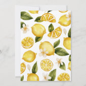 彼女のメインスクイズレモンパーティーブライダルシャワー 招待状 (裏面)