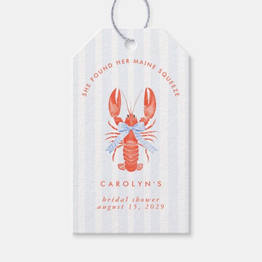 彼女のメインスクイーズのブライダルシャワーがあった ギフトタグ (正面)