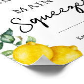 彼女のメインスクイーズのレモンサインを見つけた ポスター (角)