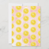 彼女のメインスクイーズレモン ブライダルシャワーを発見 サンキューカード (裏面)