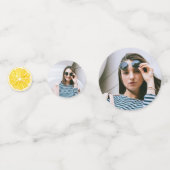 彼女のメインスクイーズレモン ブライダルシャワー コンフェッティ (裏面)