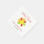 彼女のメインスクイーズレモン ブライダルシャワー スタンダードカクテルナプキン (角)