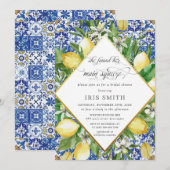 彼女のメインスクイーズ ブライダルシャワーレモン 招待状 (正面/裏面)