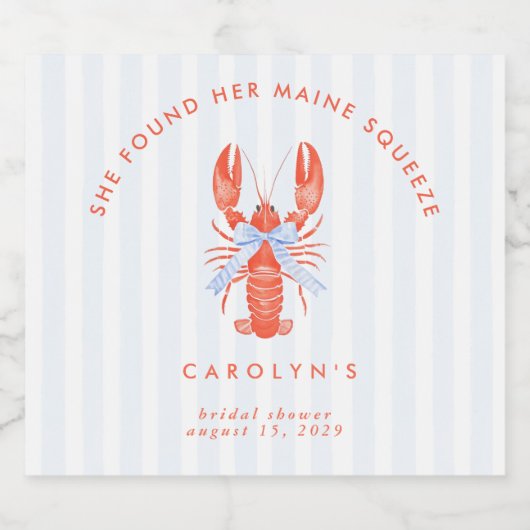 彼女のメインスクイーズ ブライダルシャワー スパークリングワインラベル (シングルラベル)