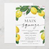 彼女のメインスクイーズ レモンのブライダルシャワー 招待状 (正面/裏面)