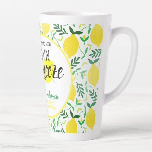 彼女のメインスクイーズ レモンの ブライダルシャワー カフェラテマグ (右)