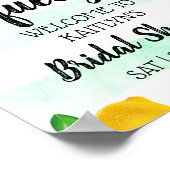 彼女のメインスクイーズ レモン ブライダルシャワーパーティー ポスター (角)