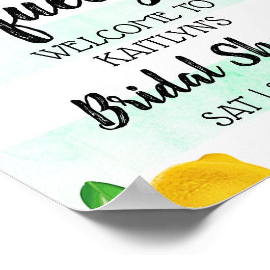 彼女のメインスクイーズ レモン ブライダルシャワーパーティー ポスター (角)