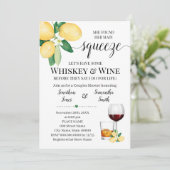 彼女のメイン絞りウイスキーとワインブライダルシャワー 招待状 (スタンド正面)