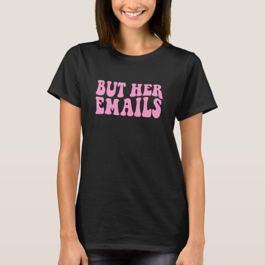 彼女のメールだって メーム 女性のウェーブ 1 Tシャツ (正面)