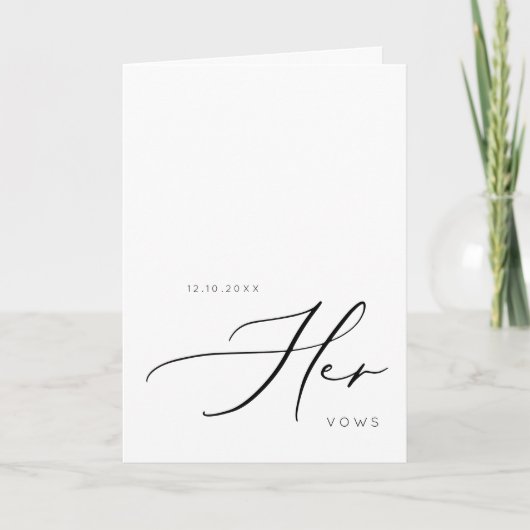 彼女のモダン誓い結婚はミニマルの誓い 案内状 (正面)