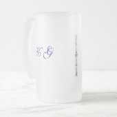 彼女のモノグラムのなマグ フロストグラスビールジョッキ (正面左)
