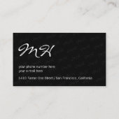 彼女のユニーク魅力的なモダンプロフェッショナル 名刺 (裏面)