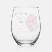 彼女のラストライドディスコ女性のカーボーイバチェロレッテ ステムなしワイングラス (裏面)