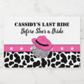 彼女のラストライドディスコ女性のカーボーイバチェロレッテ スパークリングワインラベル (シングルラベル)