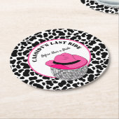 彼女のラストライドディスコ女性のカーボーイバチェロレッテ ラウンドペーパーコースター (アングル)