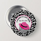 彼女のラストライドディスコ女性のカーボーイバチェロレッテ 缶バッジ (正面&裏面)