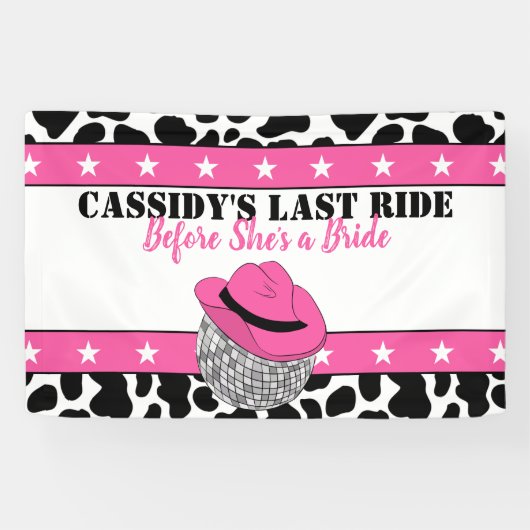 彼女のラスト ライド ディスコカウガール ブライズゲートパーティー 横断幕 (横)