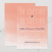 彼女のレズビアン ウェディング 招待状が好き 招待状 (正面/裏面)