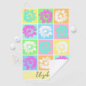 彼女のレディモダンゴルファー名前をカスタムするのためのフローラギフト ゴルフタオル (インサイチュ)