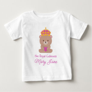 彼女のロイヤルキュート 面白い かわいい パーソナライズ ロイヤル ベビーTシャツ