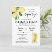 彼女の主なスクイズバブルとブリーズブライダルシャワー 招待状 (スタンド正面)