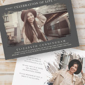 彼女の人生のお祝いのモダン写真シンプルのために 招待状