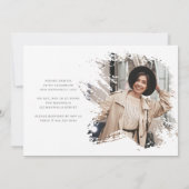 彼女の人生のお祝いのモダン写真シンプルのために 招待状 (裏面)