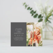 彼女の人生を称える 現代的 シンプル ミニマル フォト ポストカード (スタンド正面)