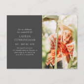 彼女の人生を称える 現代的 シンプル ミニマル フォト ポストカード (正面)