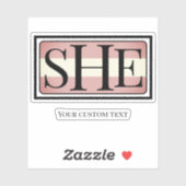 彼女の代名詞は女性の性別 シール (シート)