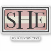 彼女の代名詞は女性の性別 シール (正面)