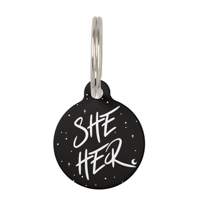 彼女の代名詞を星にする ペット　ネームタグ (正面)