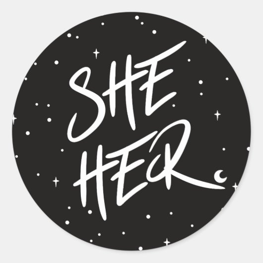彼女の代名詞を星にする ラウンドシール (正面)