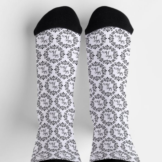 彼女の体ファンシー格 ソックス (上部)