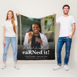 彼女の信じナース写真の卒業 フリースブランケット